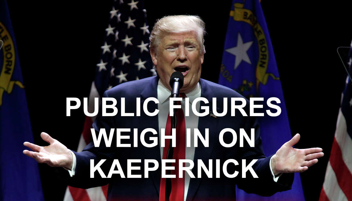 Public figures weigh in on Colin Kaepernick's National Anthem protest.