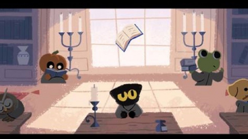 Today's Google Doodle game lets you become a magic cat that kills