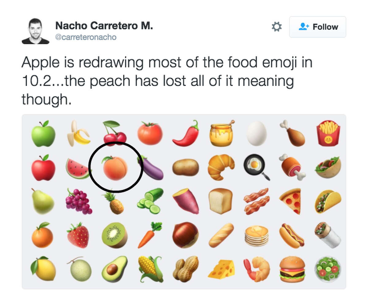 The peach on Unicode's updated emoji keyboard now much less bootylicious