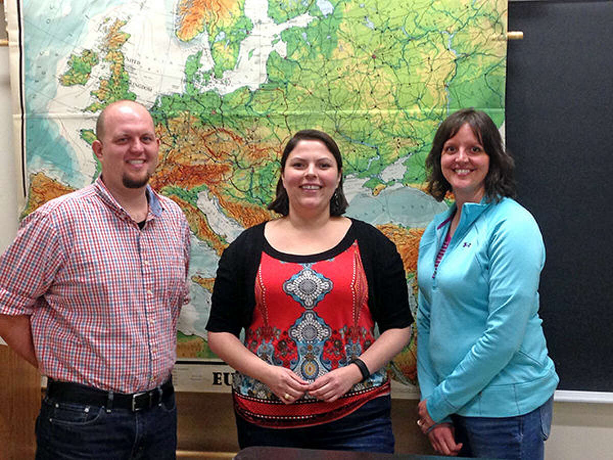 The newest additions to SIUE's department of geography: Michael Shouse, Stacey Brown and Adriana Martinez.