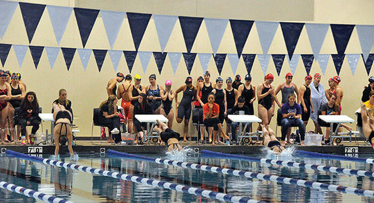 The Edwardsville Tigers hosted their first-ever girls' swimming sectional in November at the Chuck Fruit Aquatic Center.