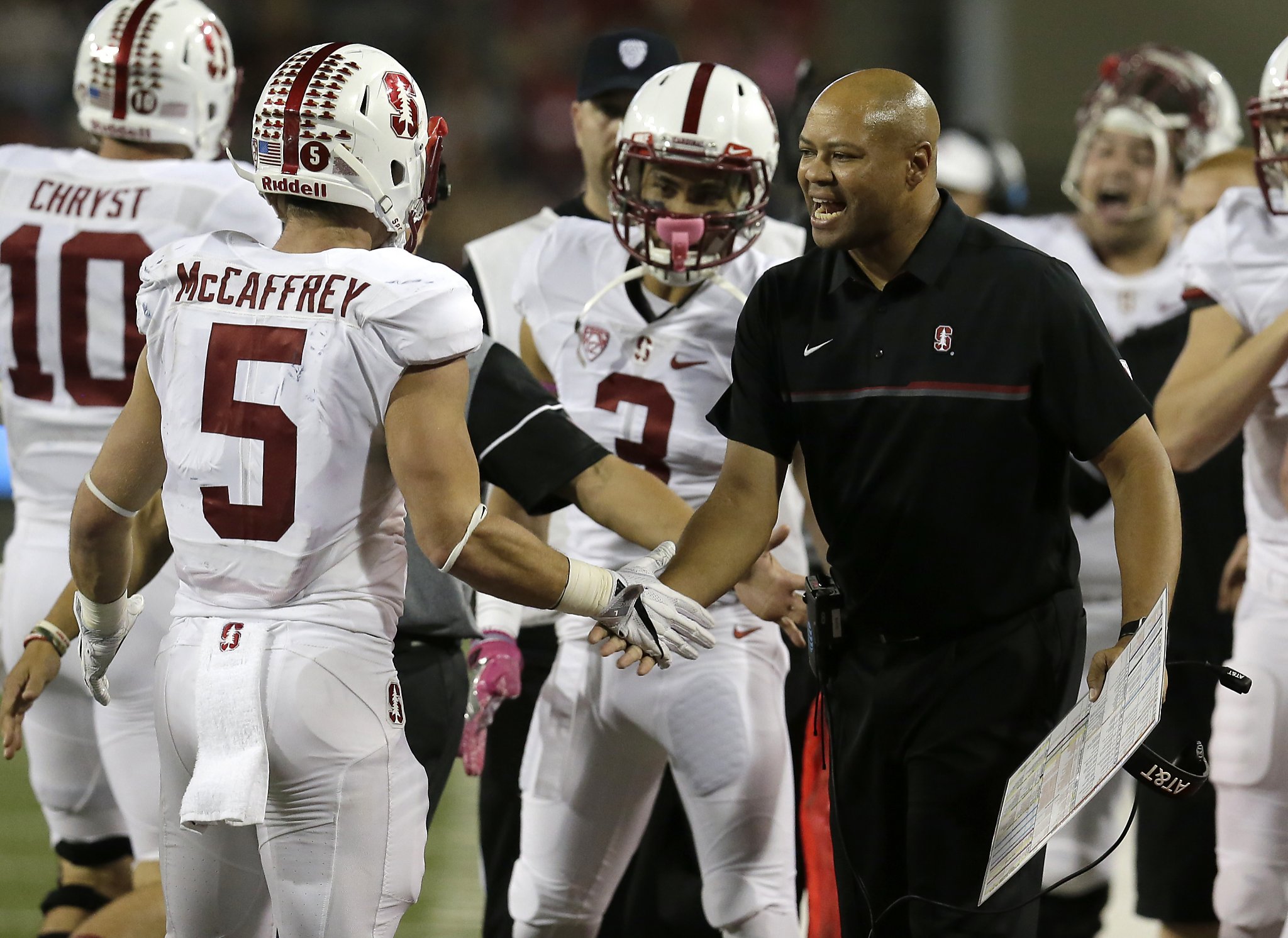 Men's Stanford #5 Christian McCaffrey White Football Jersey - Christian McCaffrey  Jersey - Stanford Jersey 