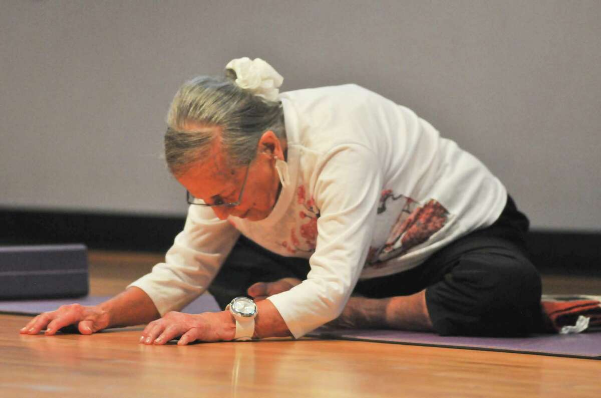 August 6, 2012 -- Esther Vexler, 95, and known as "the mother of yoga" in San Antonio, teaches a class at the Synergy Studio at the Pearl recently.