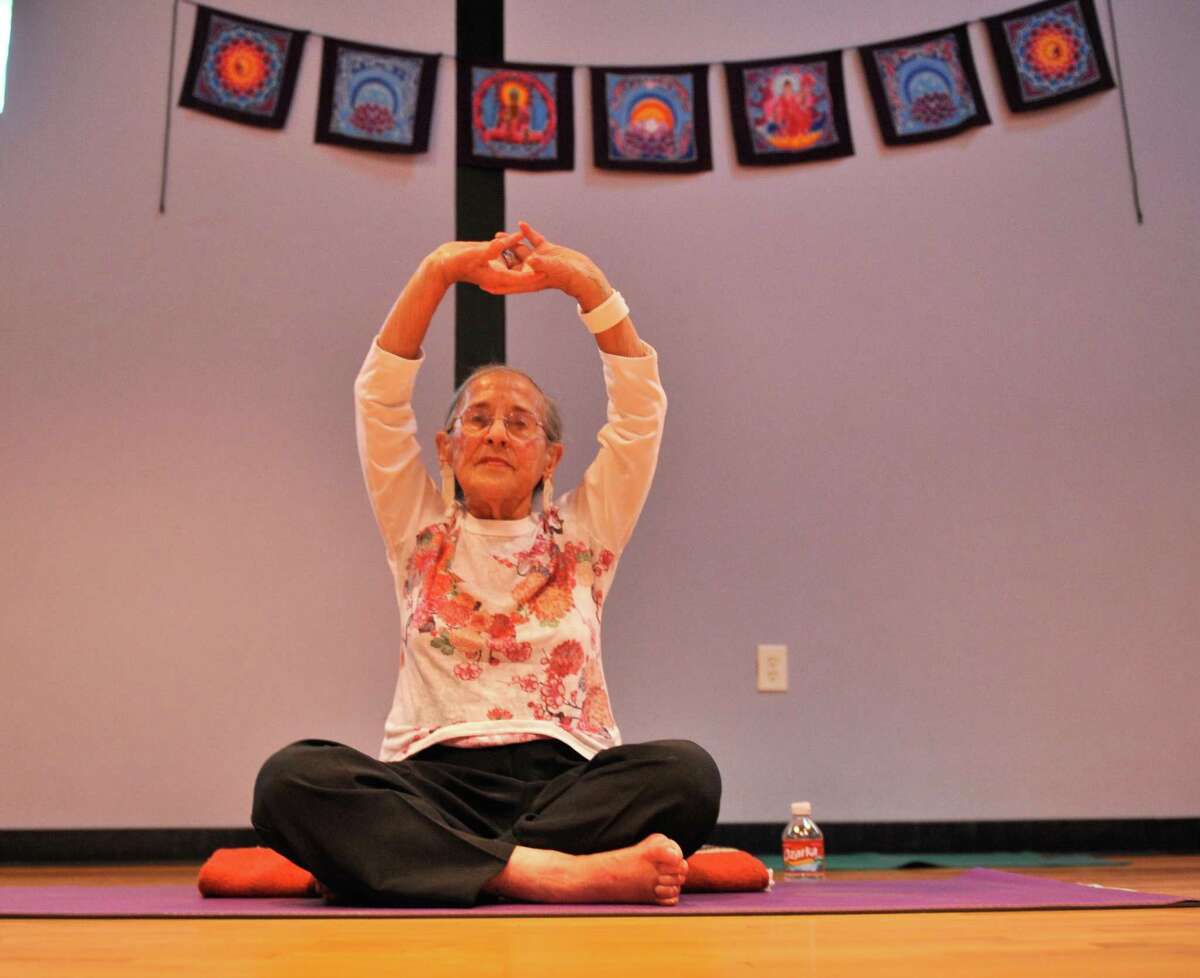 August 6, 2012 -- Esther Vexler, 95, and known as "the mother of yoga" in San Antonio, teaches a class at the Synergy Studio at the Pearl recently.