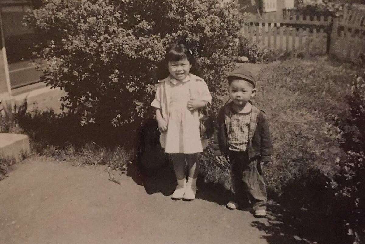 Ed Lee, at age 3, with his sister, Sharon, in the Seattle housing project where he lived as a toddler.