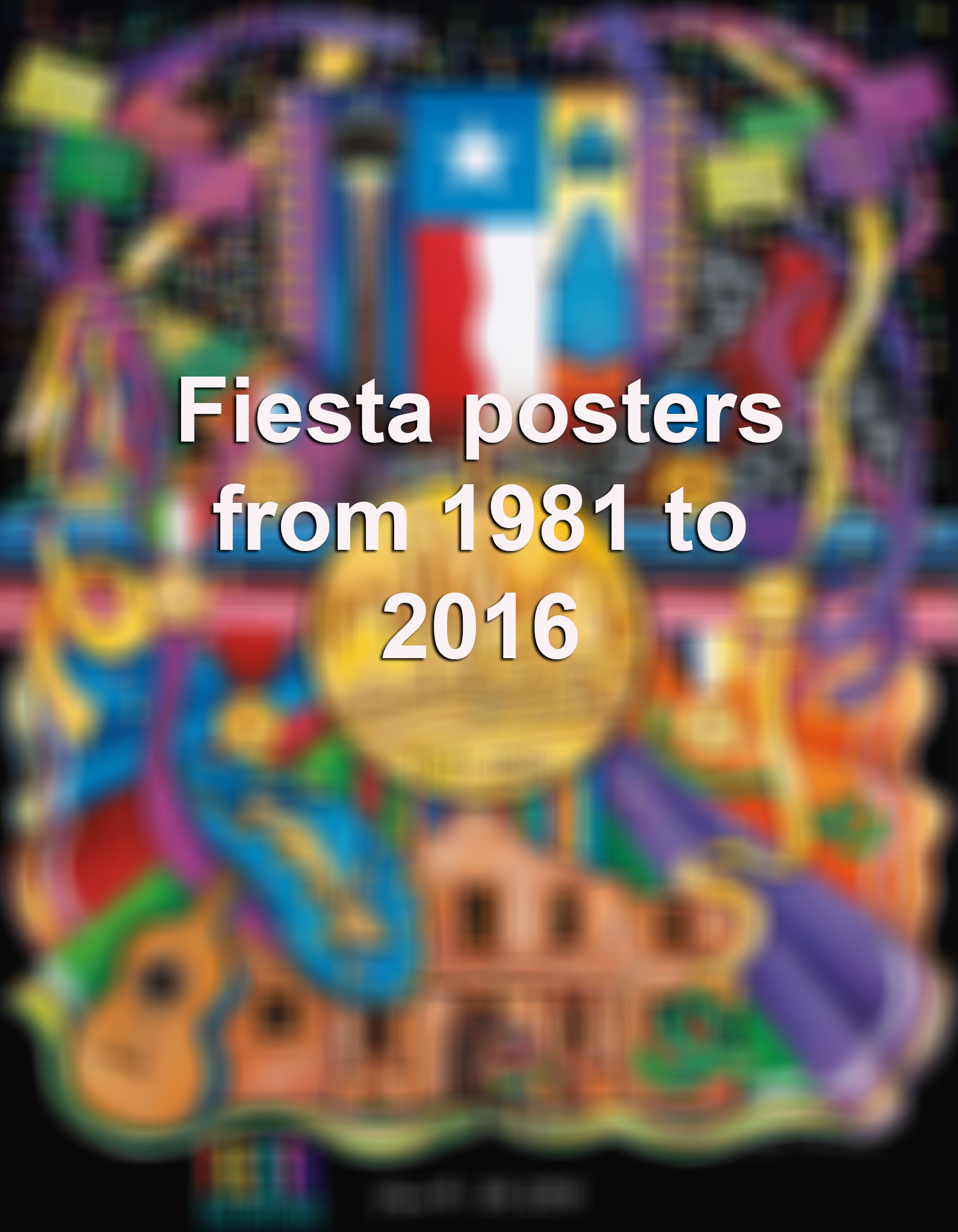 SAN ANTONIO FIESTA POSTER – 10 Posters From 1990-1999 On One 24x36 Inch Print