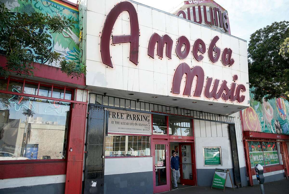 A medical marijuana evaluation center is located on the second floor of the Amoeba music and record store on Haight Street in San Francisco, Calif. on Thursday, Nov. 3, 2016.