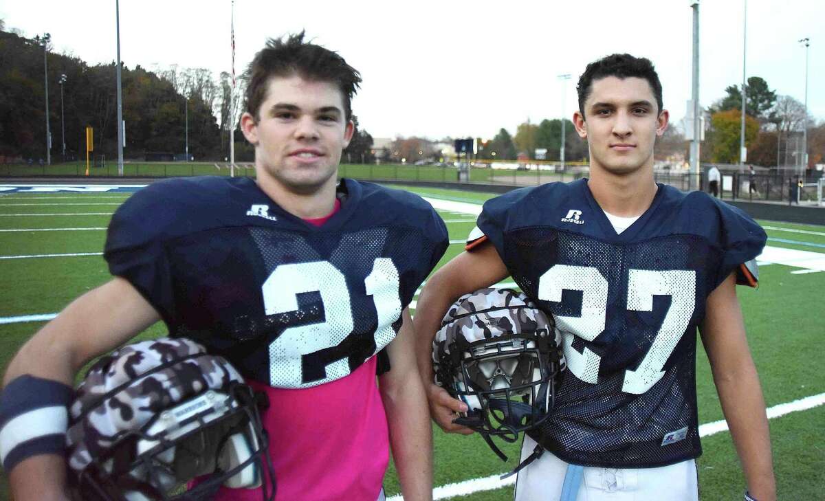 Wilton running backs Will Litton, left, and Harvey Alexander have helped give the Warriors offense a nice one-two punch this season.
