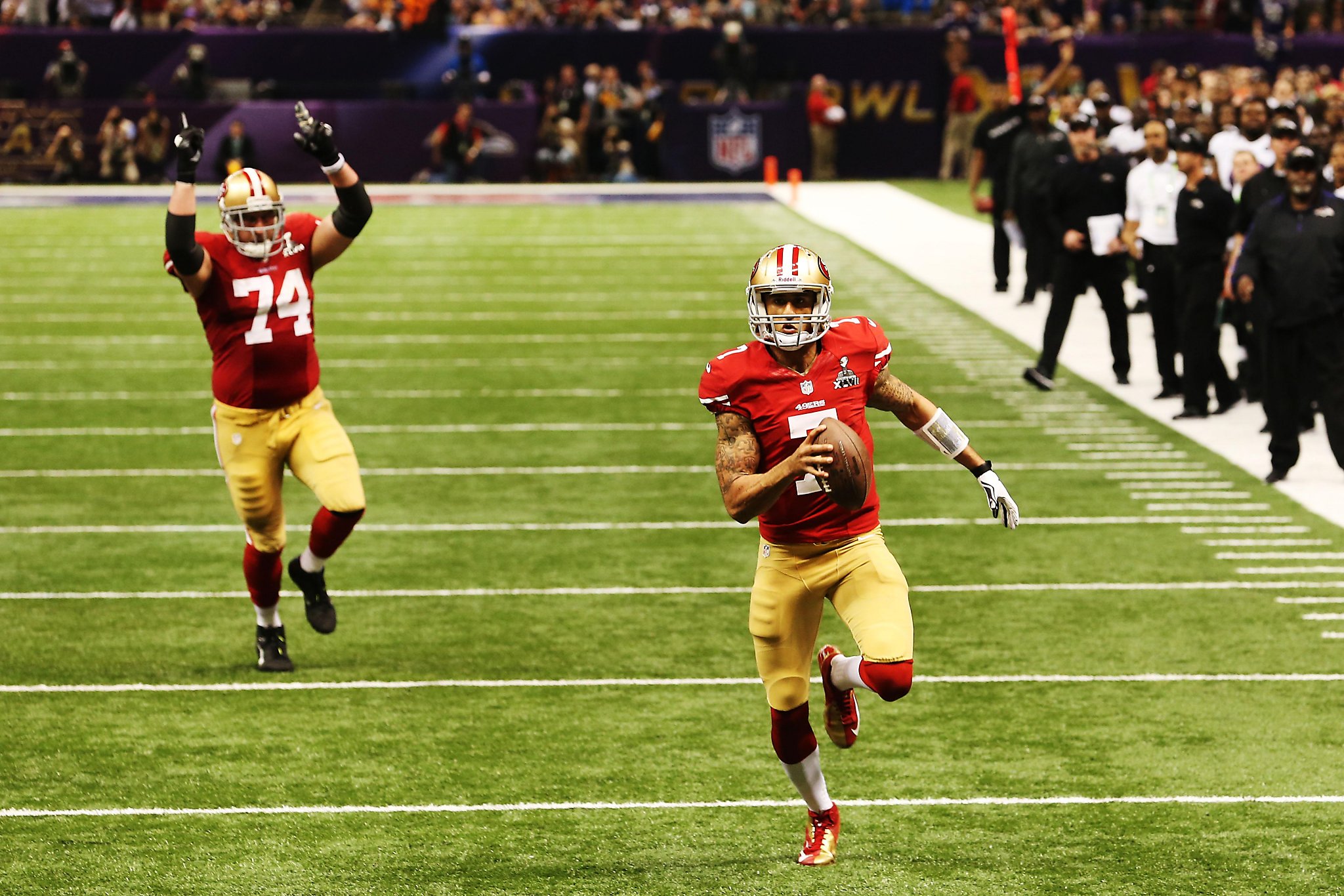 San Francisco 49ers offensive tackle Joe Staley (74) during 49ers