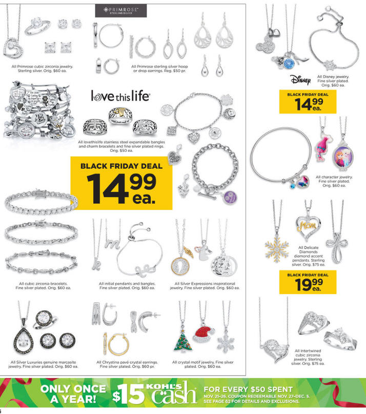 Kohls black outlet friday jewelry