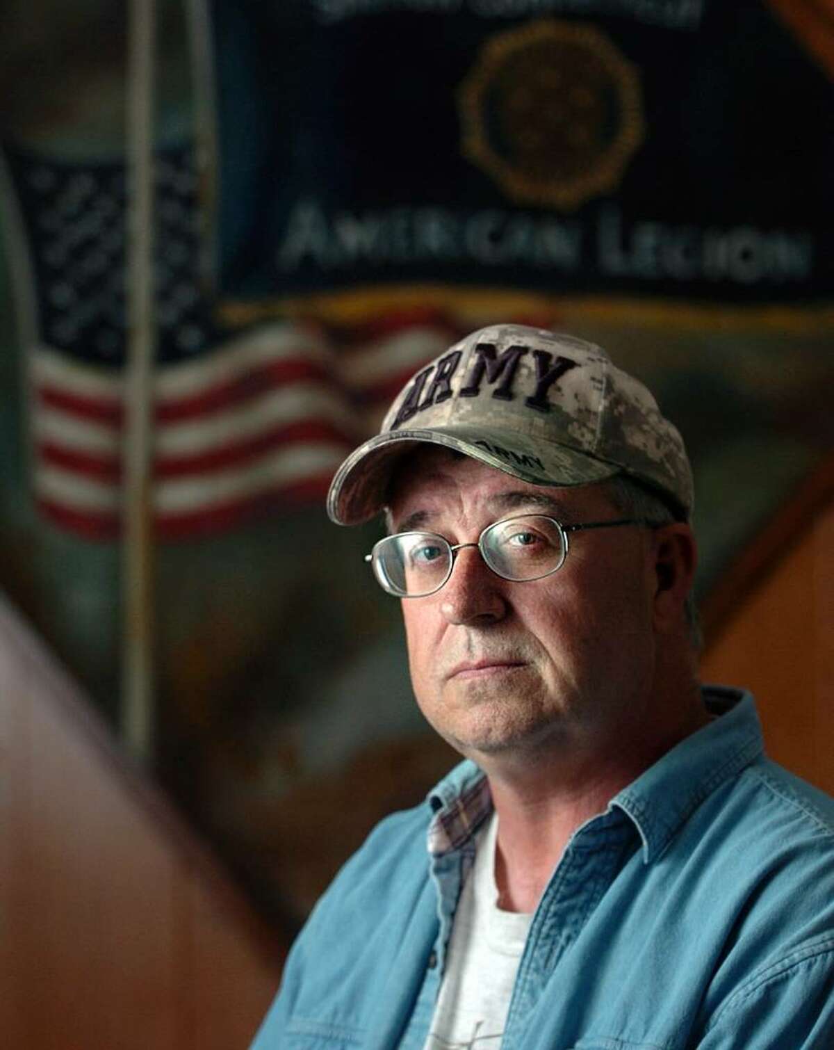 Vietnam veteran David Gallagher, of Shelton, is photographed at American Legion Post 16 in Shelton Tuesday May 18, 2010. He supports Connecticut Attorney General Richard Blumenthal despite recent allegations he lied about his military service.