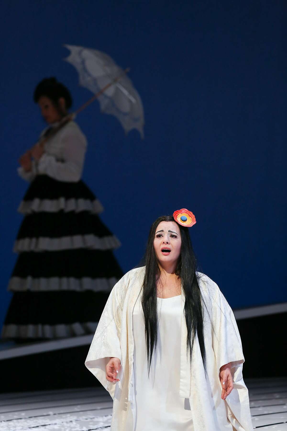 Lianna Haroutounian as Cio-Cio-San in SF Opera's final dress rehearsal of Puccini's "Madama Butterfly" on Thursday, Oct 3, 2016 in San Francisco, Calif.