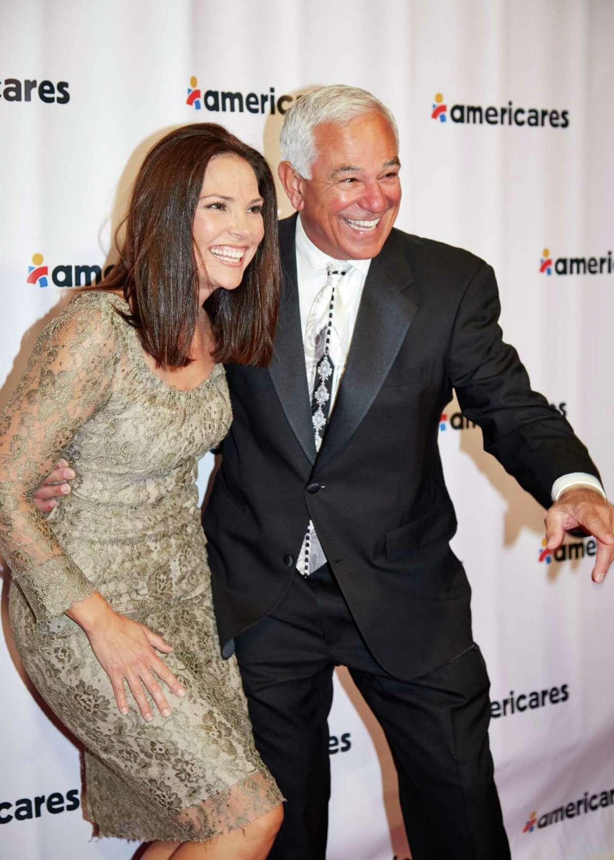 Erica Hill, host of HLN’s “On the Story with Erica Hill,” and Bobby Valentine at Americares’ Airlift Benefit.