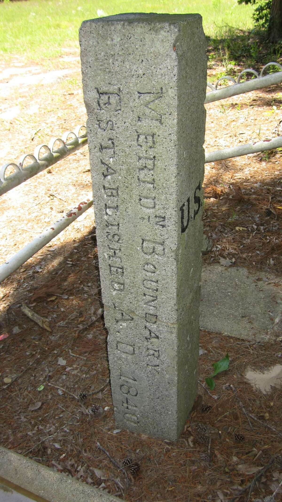 See the last remaining international boundary marker for the Republic
