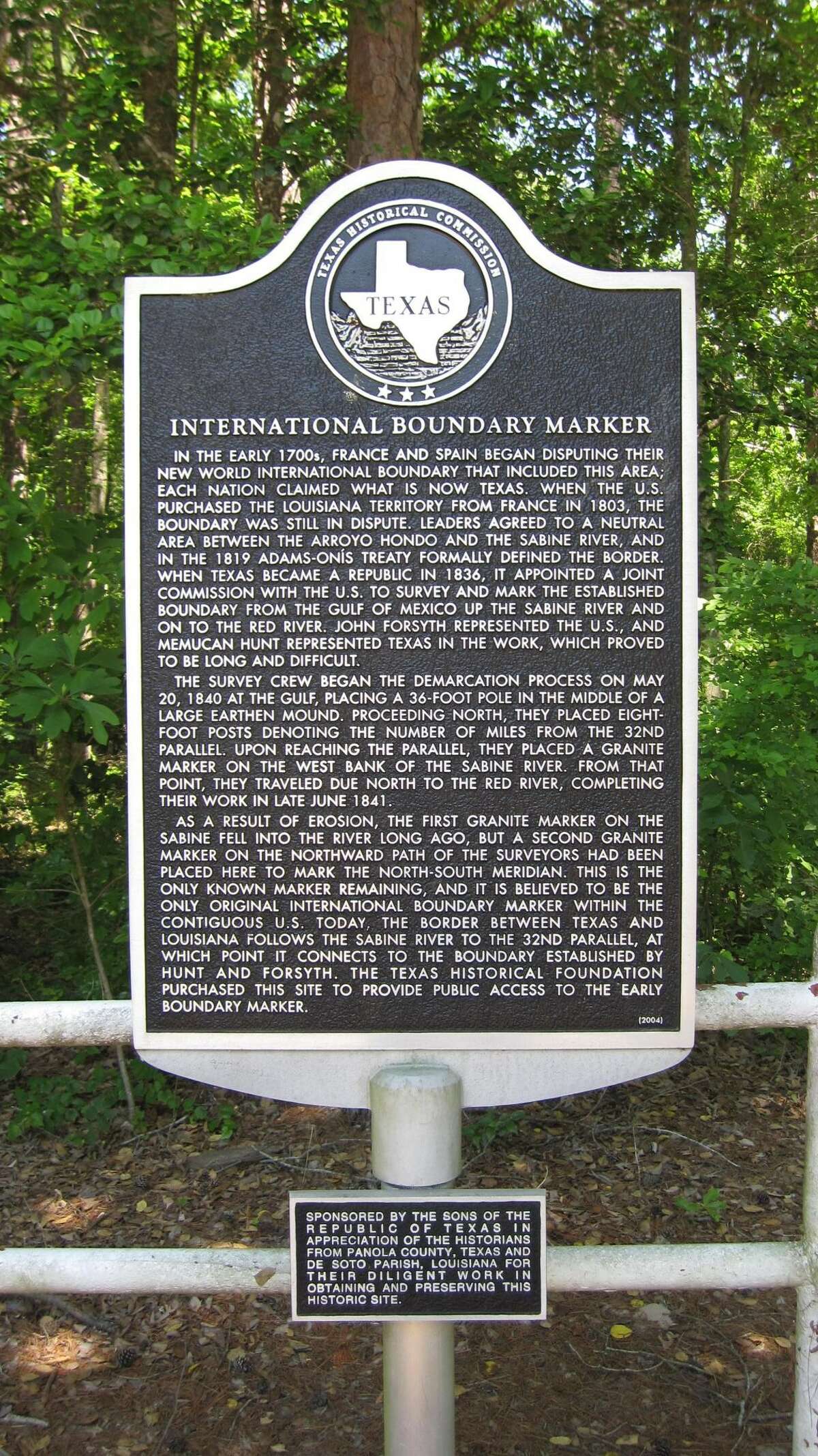 See the last remaining international boundary marker for the Republic