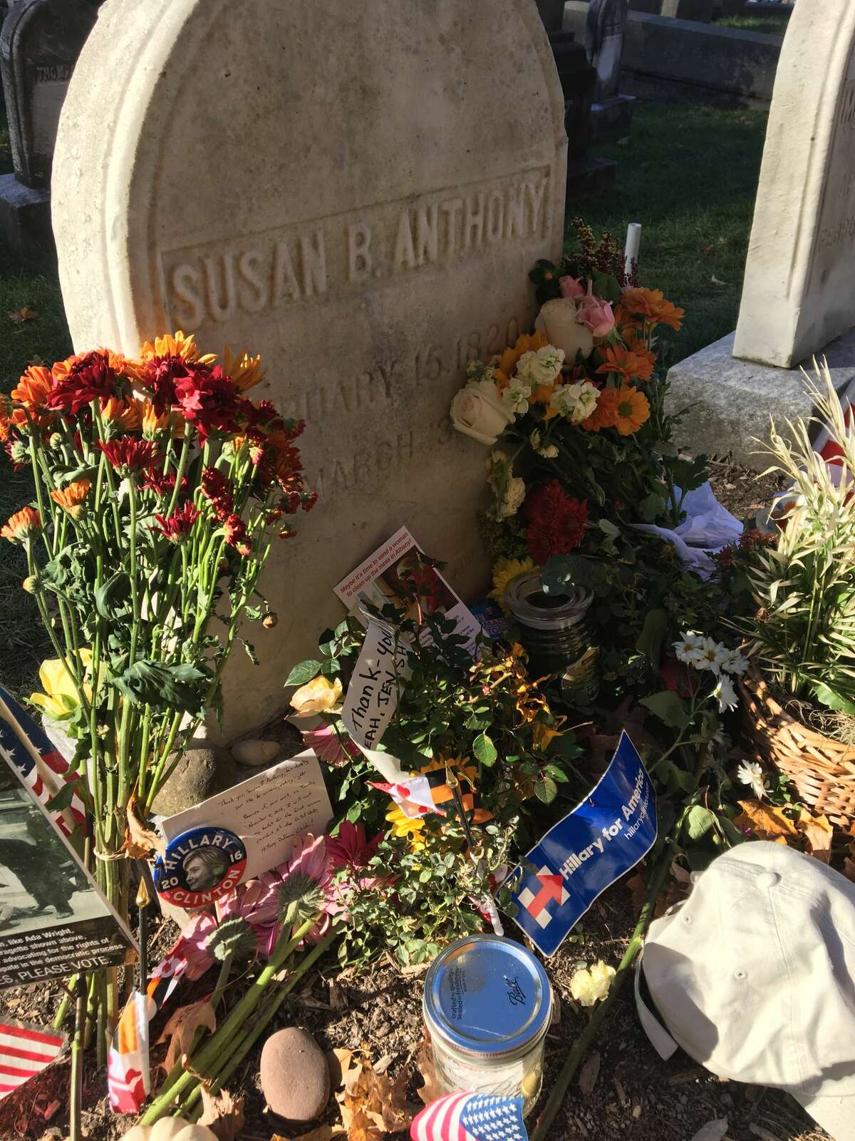 Women Are Leaving Their 'I Voted' Stickers At Susan B. Anthony's Grave