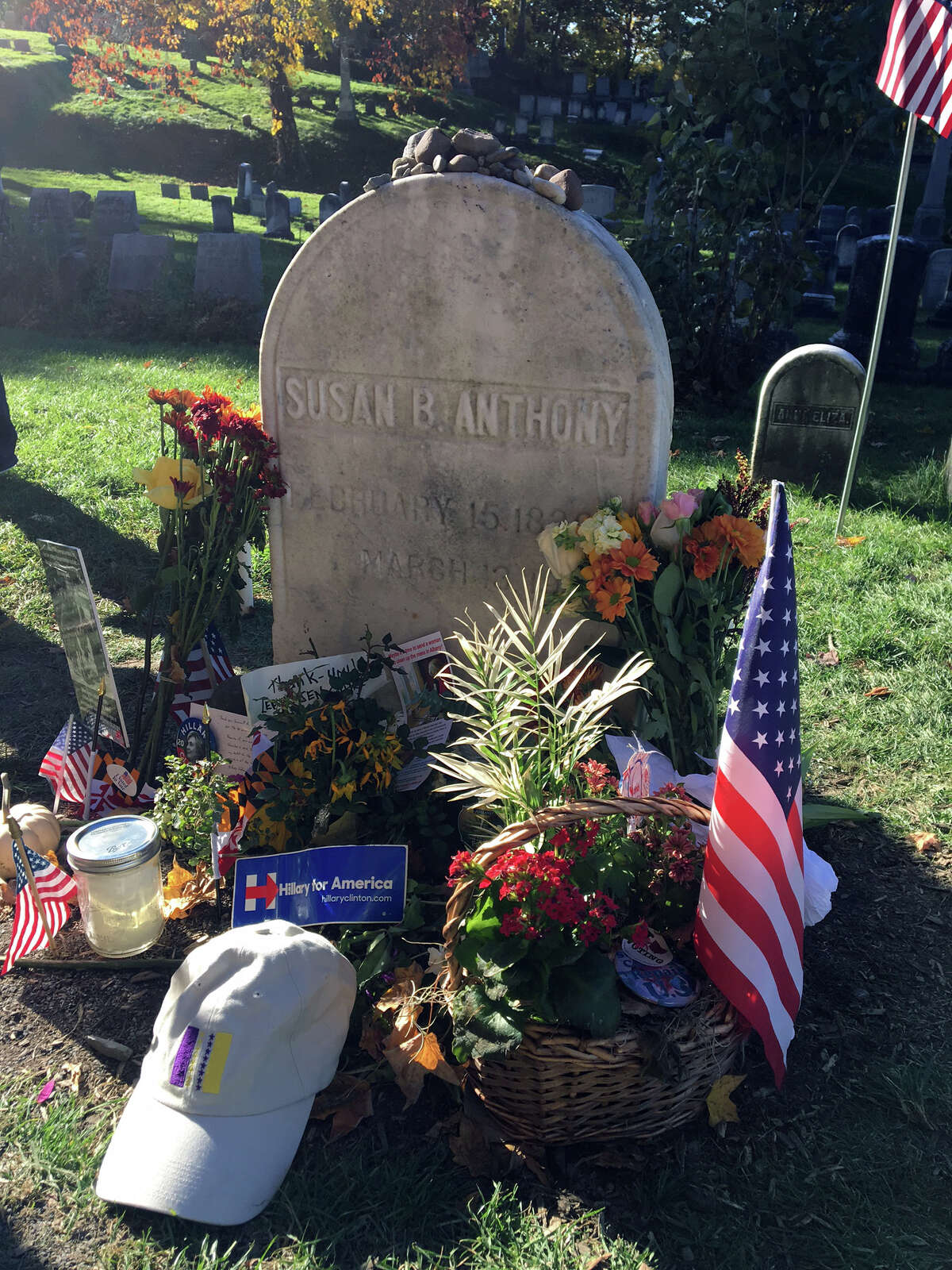 Women Are Leaving Their 'I Voted' Stickers At Susan B. Anthony's Grave