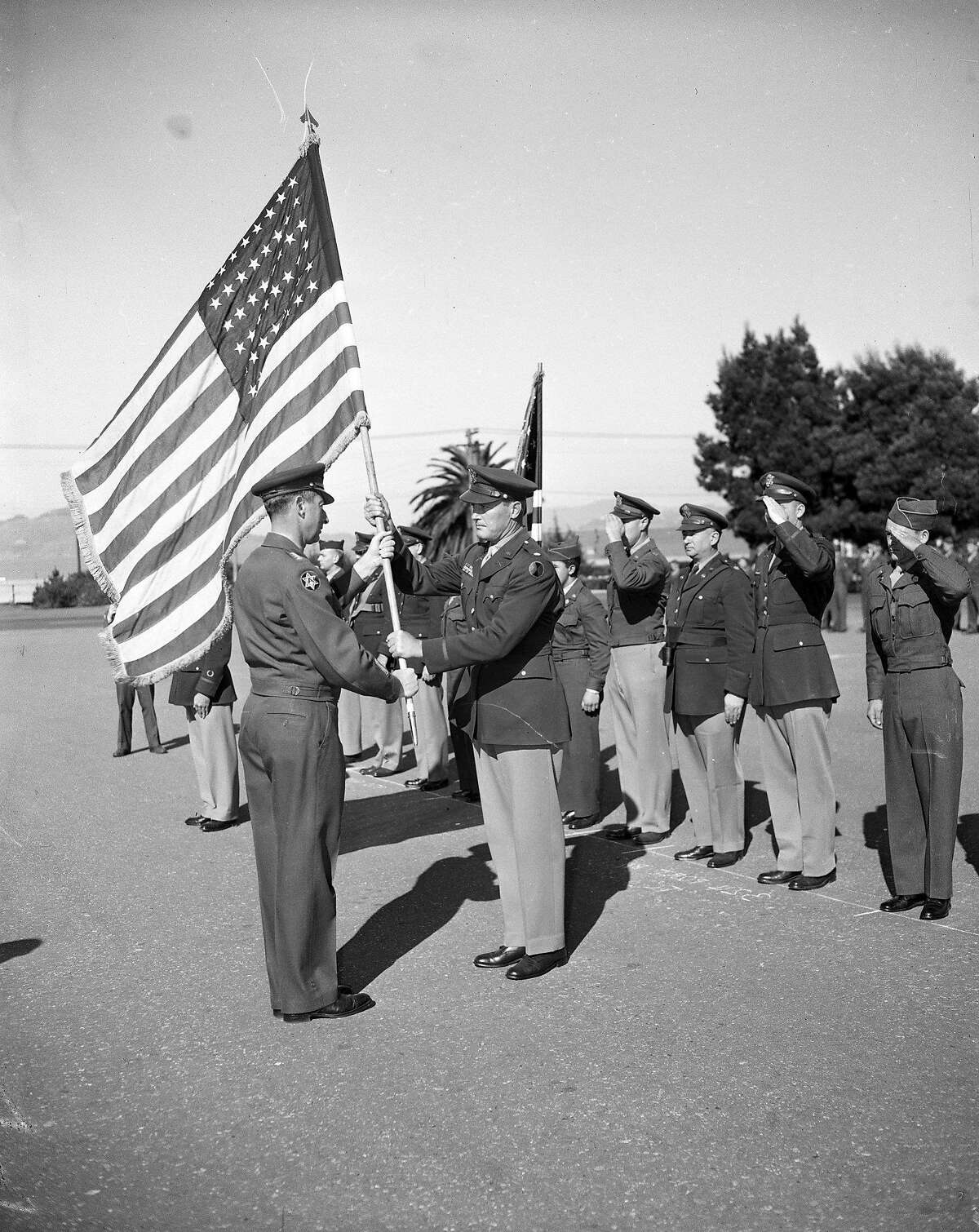 1947年在旧金山要塞举行的停战日信封邮戳为1947年9月12日