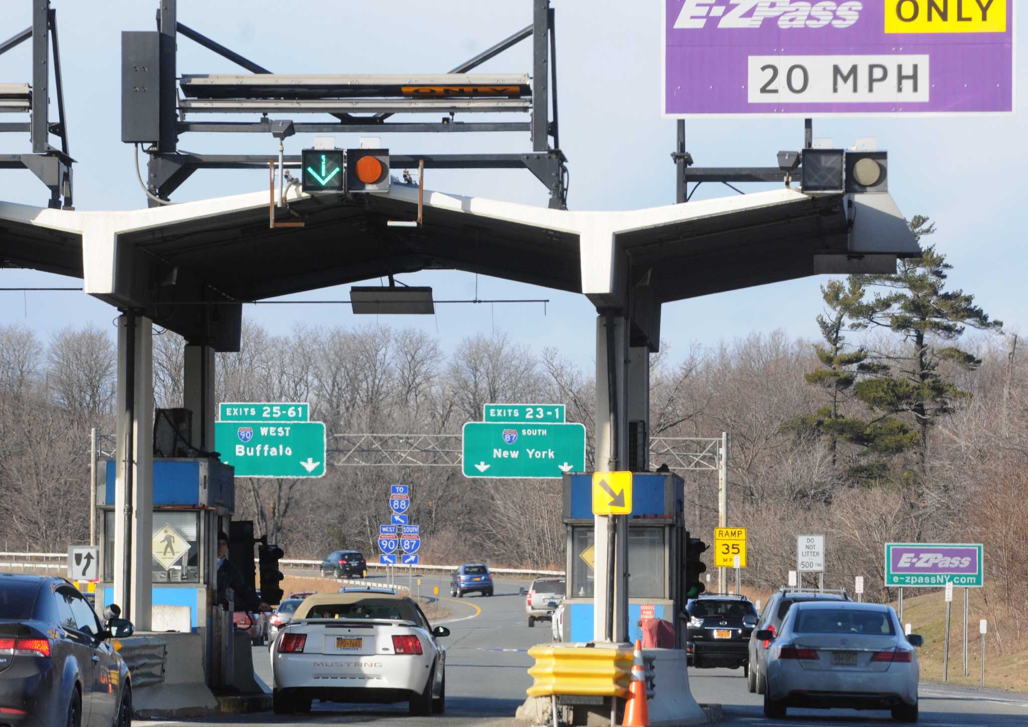 To ensure you receive the E-ZPass NY discounted toll rate, mount your tag  properly. Need new mounting strips? Request them FREE by logging into  your, By NYS Thruway Authority