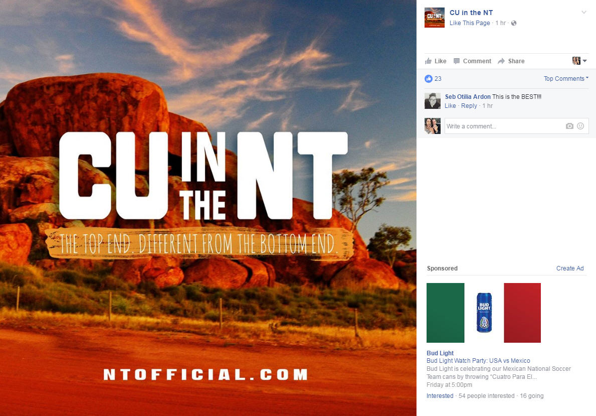 'CU in the NT' Australian marketing campaign for Northern