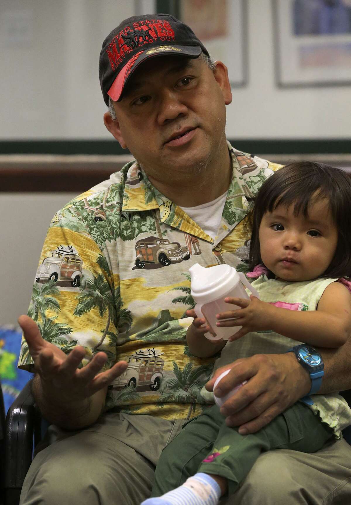 Veteran Eli Lequang is a widower whose wife died at the age of 34 when she was giving birth to his daughter Kayleen, 1. The Children's Shelter is offering new programs that are helping Lequang and other active or retired military who are in similar situations.
