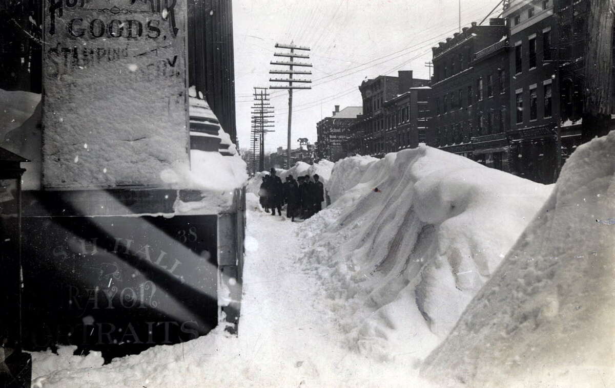 March 11-14, 2008: While the official snowfall total was 46.7 inches, the drifts measured much higher.