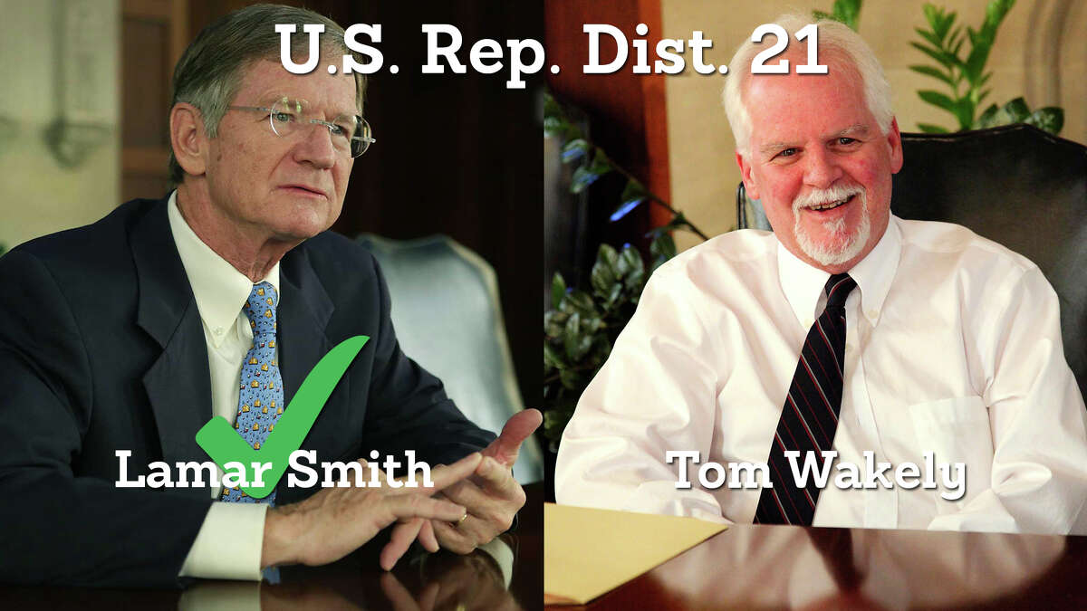 U.S. Rep. Lamar Smith, R-San Antonio, has won another term to lead Texas Congressional District 21. He defeated Democratic challenger Tom Wakely