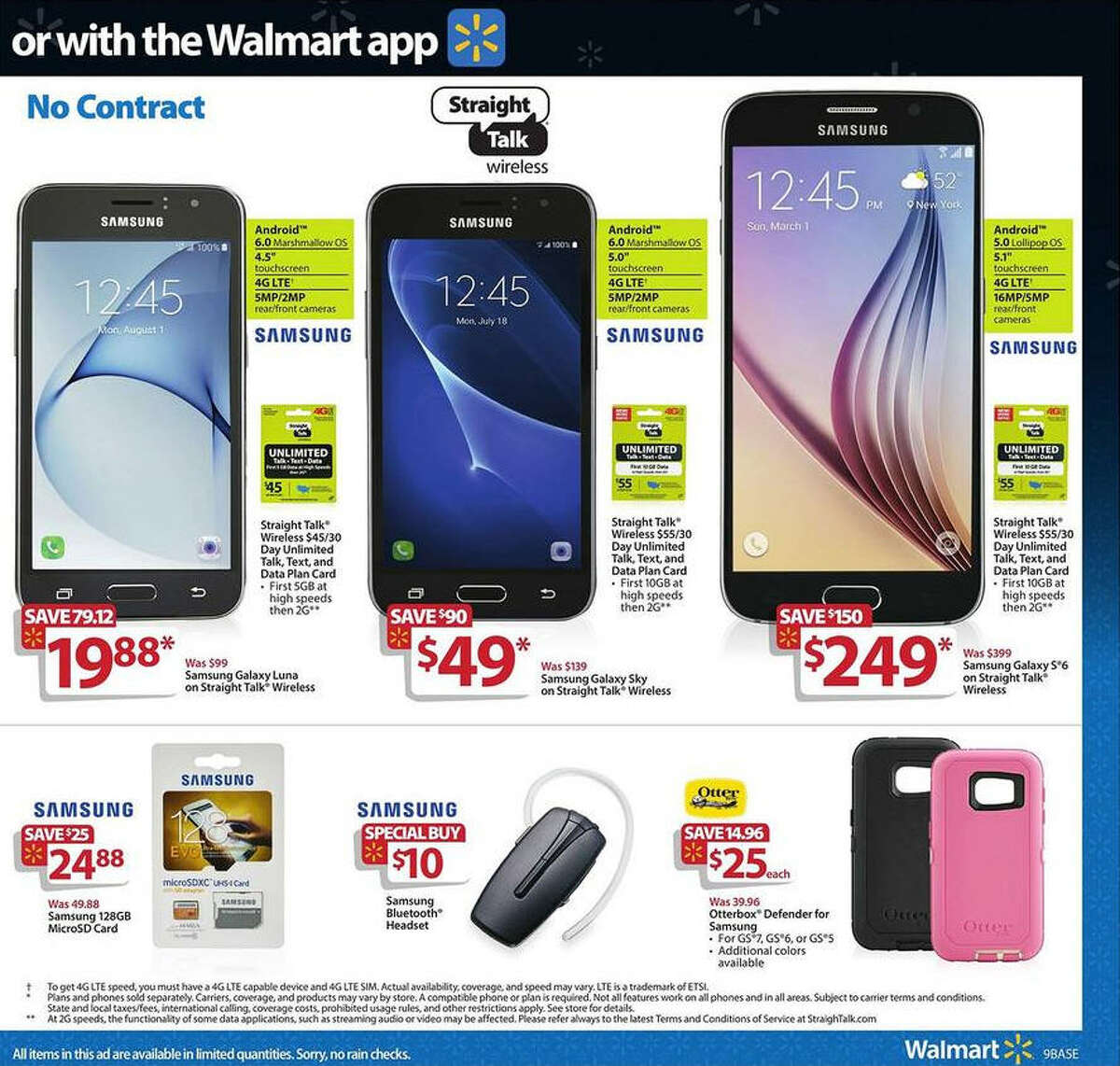 A screenshot of Walmart's Black Friday circular advertisements for 2016.