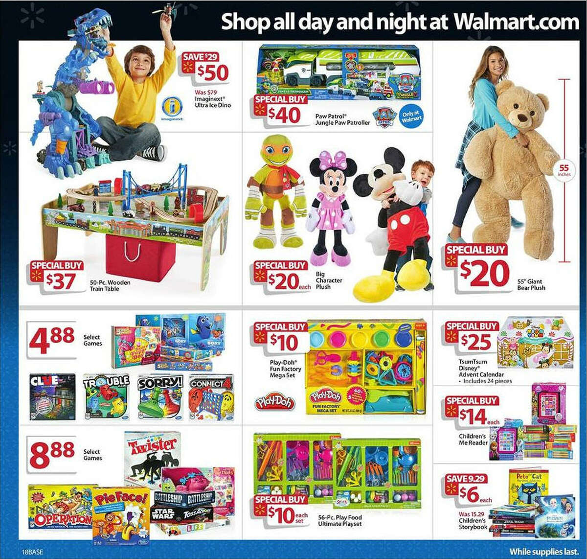 A screenshot of Walmart's Black Friday circular advertisements for 2016.