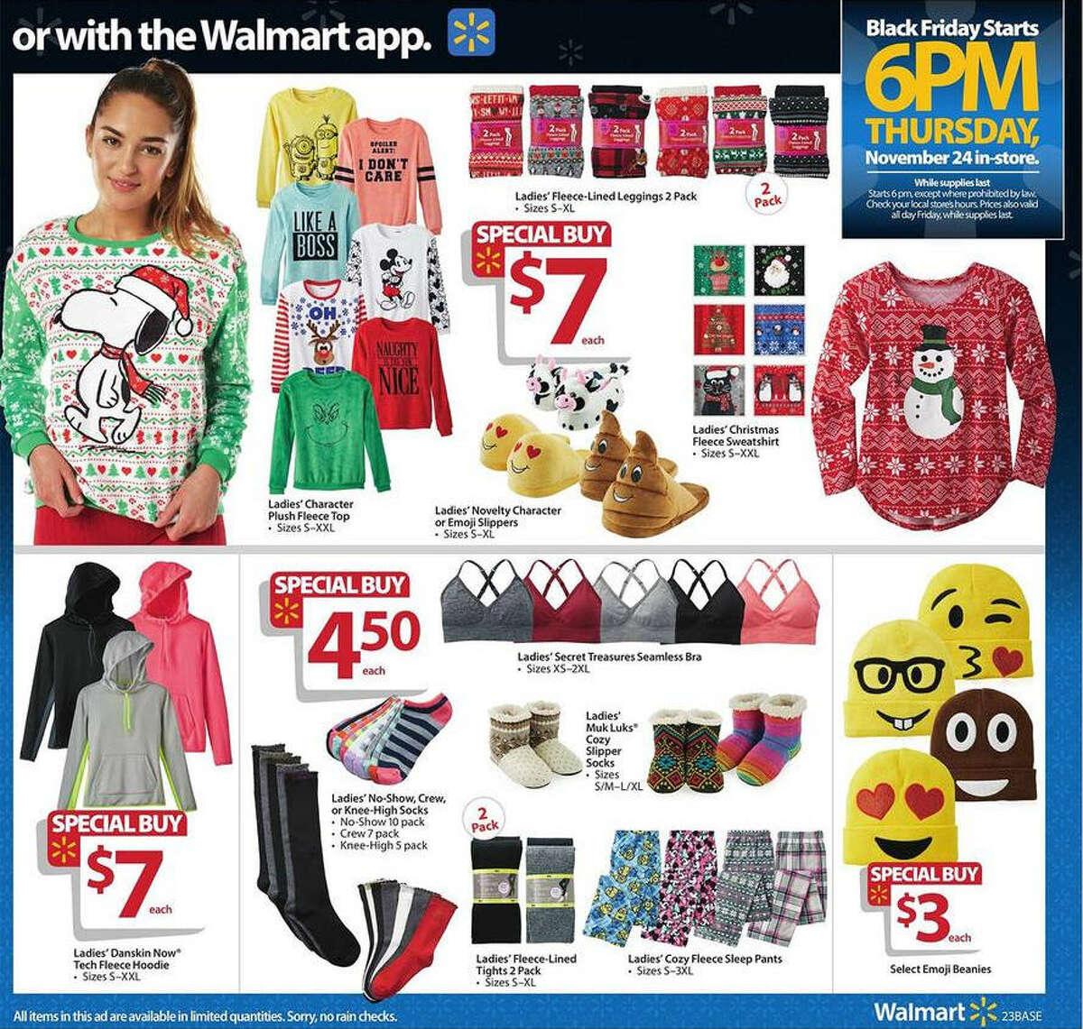 A screenshot of Walmart's Black Friday circular advertisements for 2016.