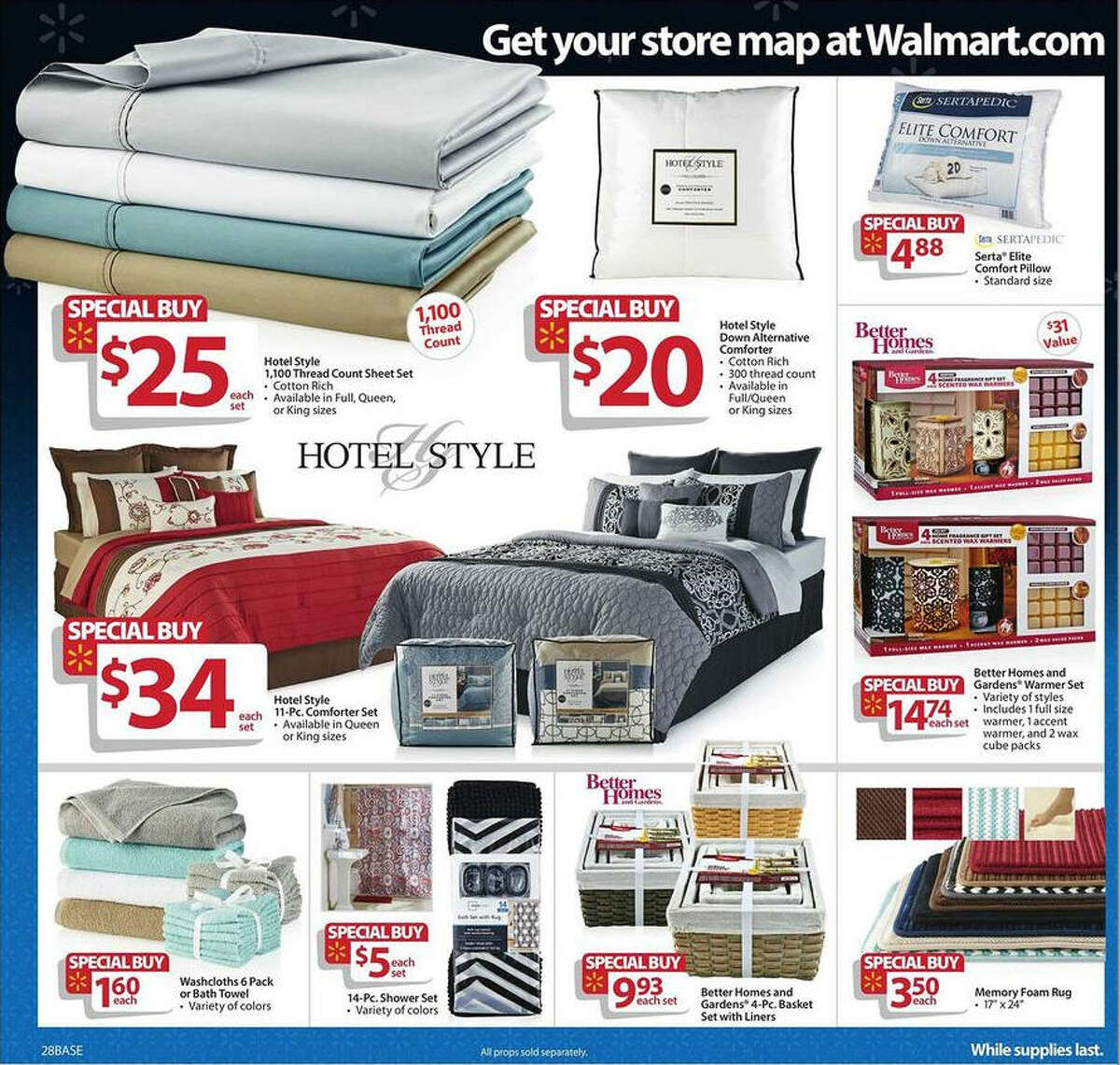 A screenshot of Walmart's Black Friday circular advertisements for 2016.