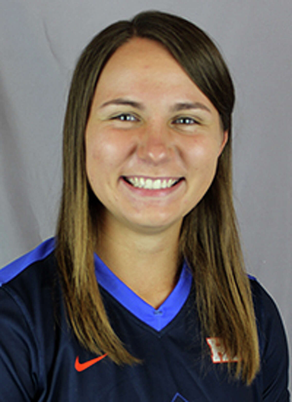 Houston Baptist women's soccer player Allison Abendschein. A 2013 Magnolia High School graduate.