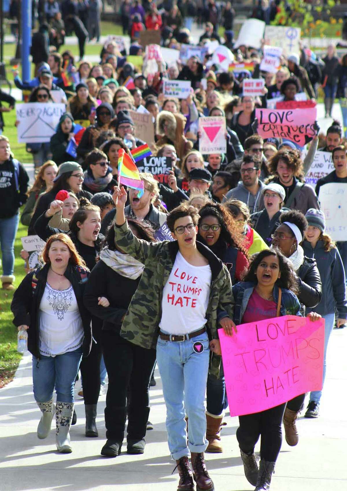 SUNY Oneonta students rally against Trump