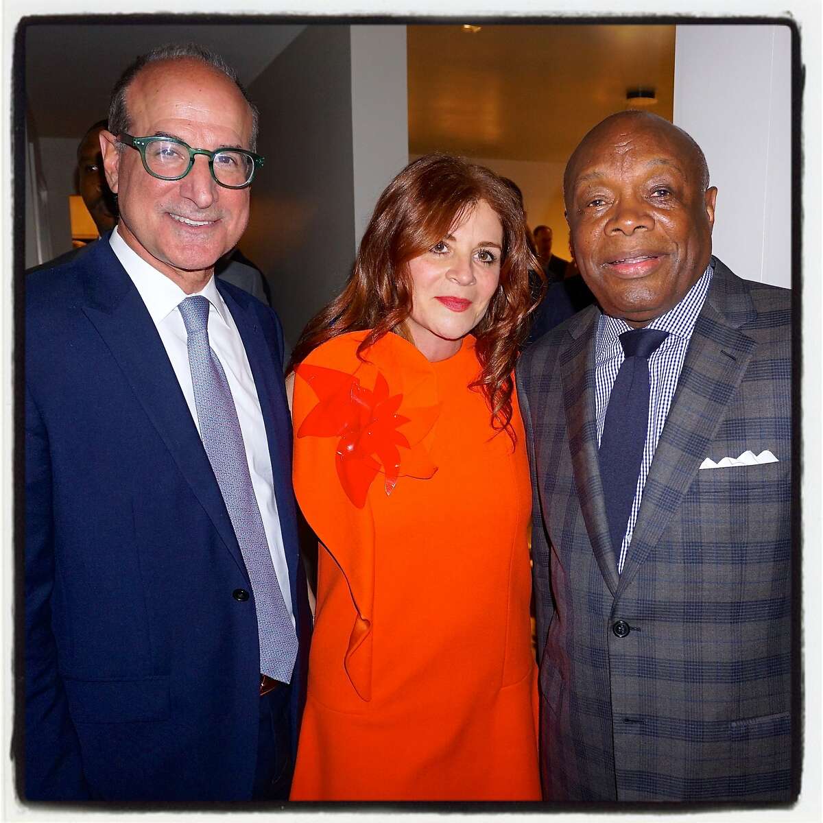 Victor and Farah Makras (left) hosted a Booker T. Washington Center fundraiser with former Mayor Willie Brown. Oct. 2016.