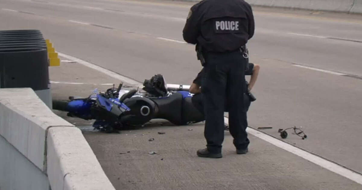 One person died in a motorcycle crash Sunday morning. 