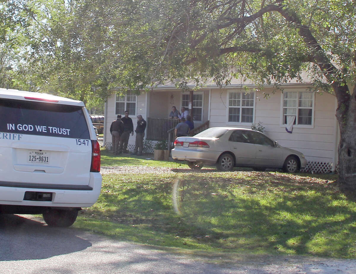 Brazoria County Sheriff Department deputies are investigating a deadly shooting in connection with a home invasion robbery around 8:30 a.m. Tuesday, Nov. 15, 2016, in Rosharon. A woman reported two masked gun men kicked down her back door and demanded money. A family member who lives across the street heard the commotion and came to help. Detectives say a shootout ensued which left one of the alleged robbers dead. The other suspect escaped. 