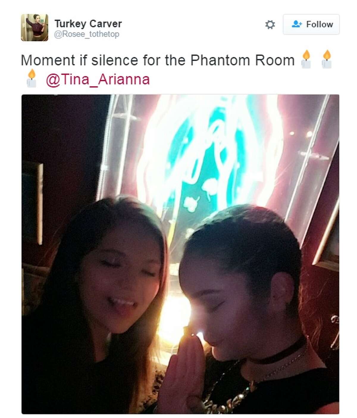 "Moment if silence for the Phantom Room