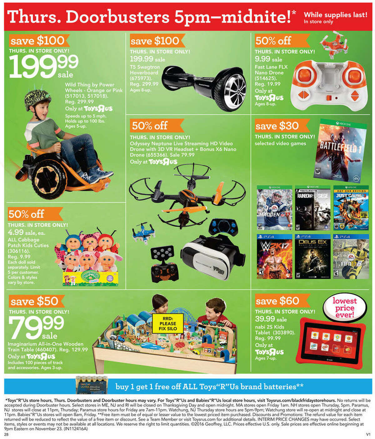 Toys "R" Us Black Friday 2016 ad circular released