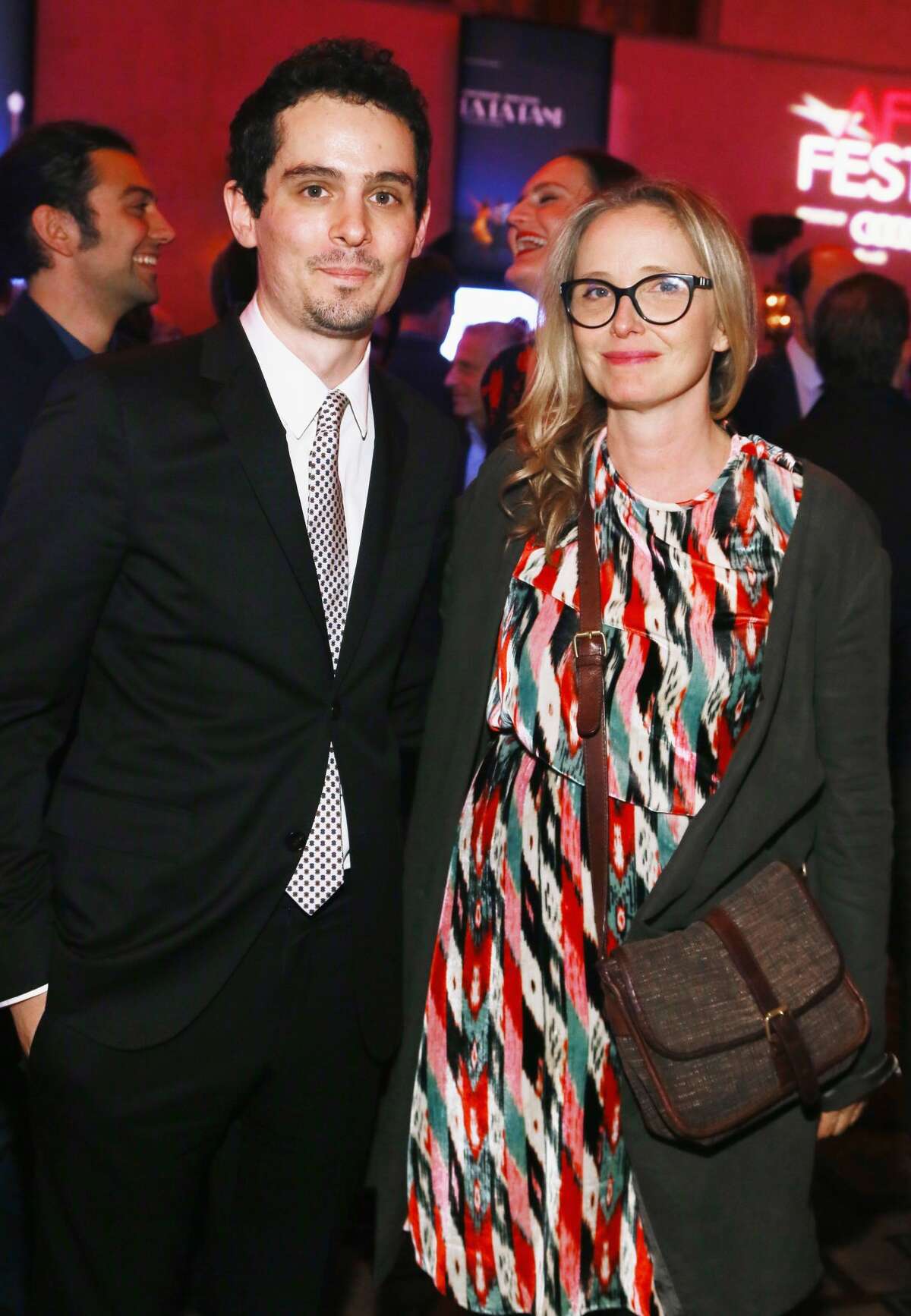 HOLLYWOOD, CA - NOVEMBER 15: Director Damien Chazelle (L) and actress Julie Delpy attend the after party for the premiere of 'LA LA LAND' at AFI Fest 2016, presented by Audi at The Chinese Theatre on November 15, 2016 in Hollywood, California. (Photo by Gabriel Olsen/Getty Images for AFI)