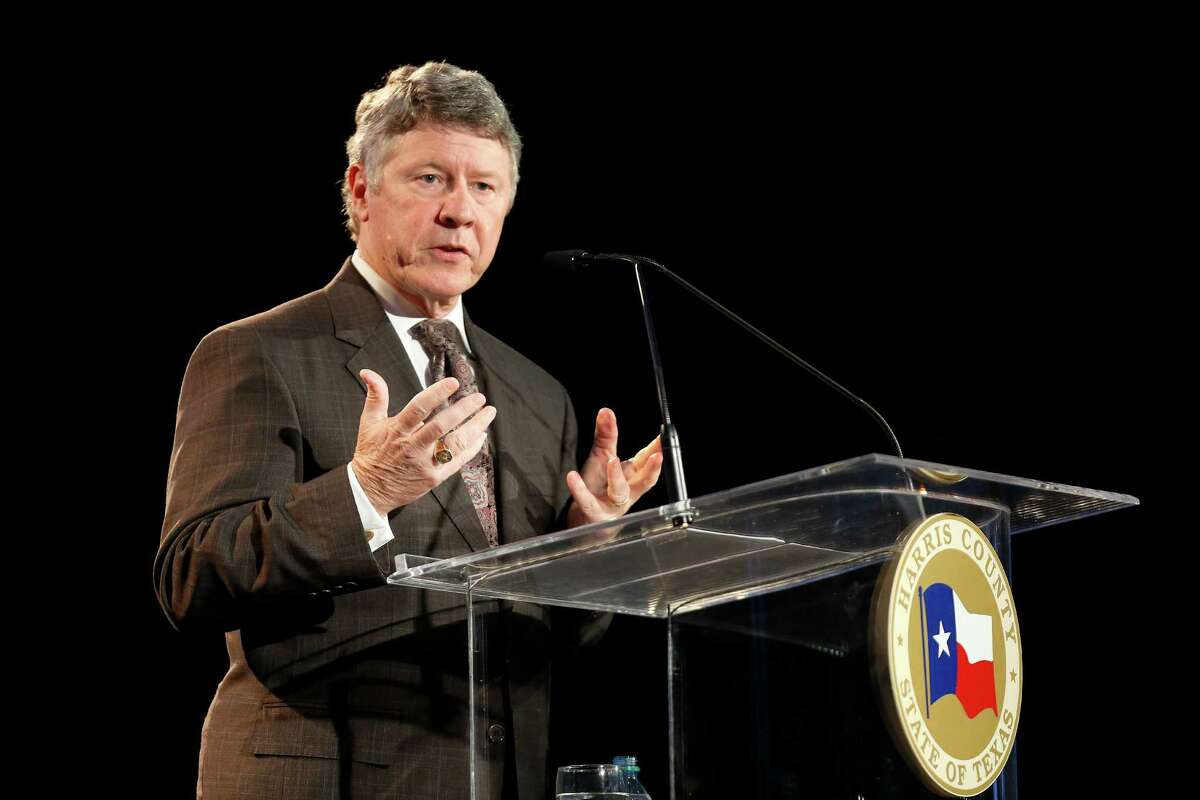 Ed Emmett delivers the State of the County address Tuesday, Feb. 2, 2016, in Houston. ( Steve Gonzales / Houston Chronicle )