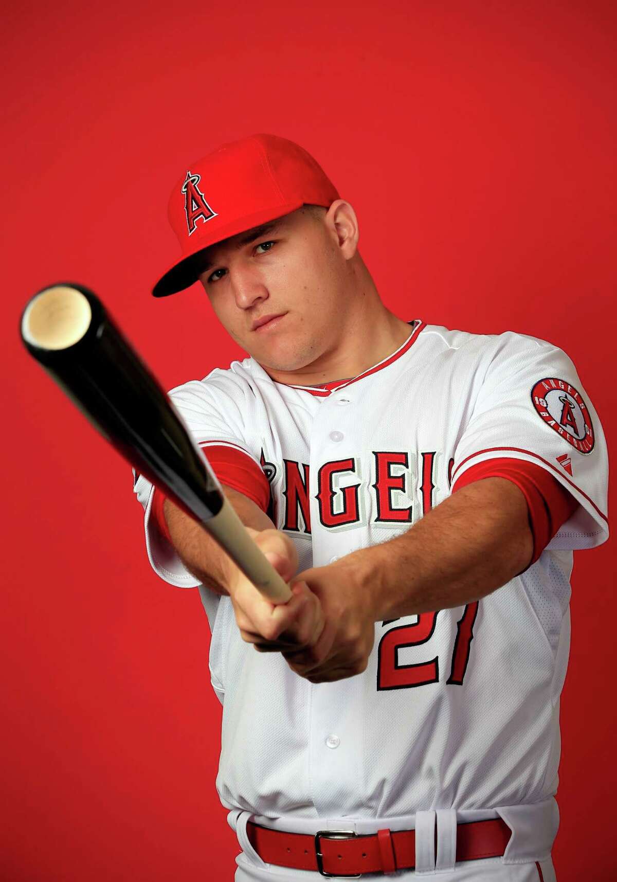 TEMPE, AZ - FEBRUARY 28: Mike Trout #27 poses during Los Angeles Angels of Anaheim Photo Day on February 28, 2015 in Tempe, Arizona. (Photo by Jamie Squire/Getty Images)