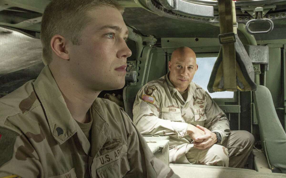 Billy Lynn (Joe Alwyn) has a talke with Sgt. Shroom (Vin Diesel) in “Billy Lynn's Long Halftime Walk.”