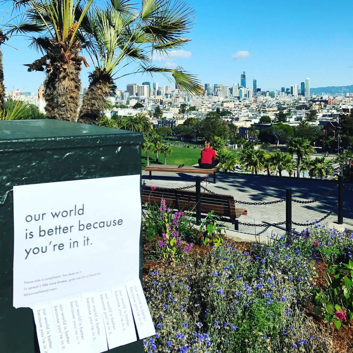People are leaving compliments all over San Francisco and making others