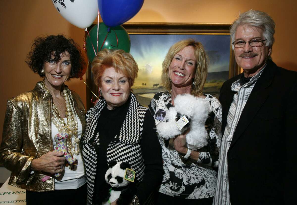 From the left, Donna Muslin, Patricia Turner, Susan Yerkes and Richard Hoag visit at the Society for Animal Rescue and Adoption fundraiser at The Witte Museum in January 2010.