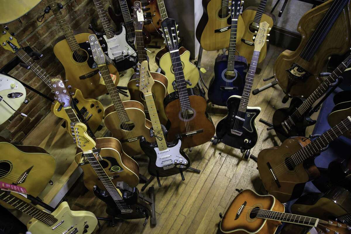 Guitars and more guitars at the Music Guild in Danbury.