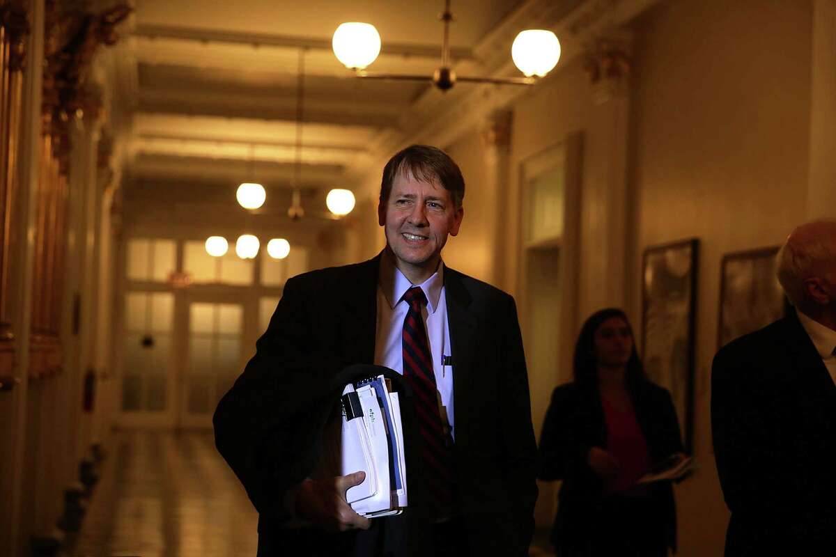 WASHINGTON, DC - NOVEMBER 16: Consumer Financial Protection Bureau Director Richard Cordray arrives at a meeting of the Financial Stability Oversight Council November 16, 2016 at the Treasury Department in Washington, DC. The council held a meeting "to receive an update on the work of the Alternative Reference Rates Committee, an update on the Council's review of asset management products and activities, and revisions to the Council's regulation under the Freedom of Information Act," according to the media advisory distributed at the event. (Photo by Alex Wong/Getty Images)