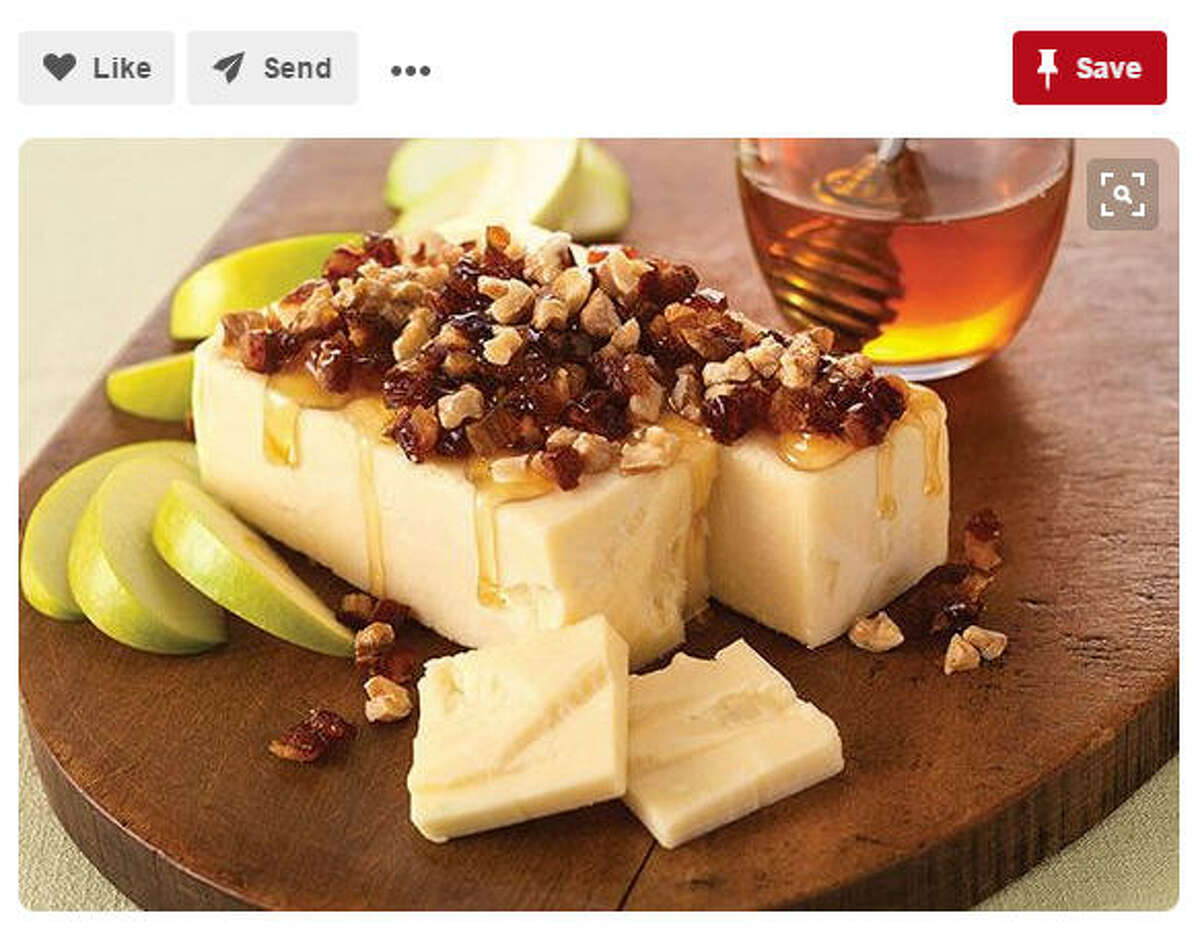 Dish: Cheddar with honey, nuts and cranberries Time to make: 10 minutes Recipe: Caroline Kaufman, Ms, RDN Source: Pinterest