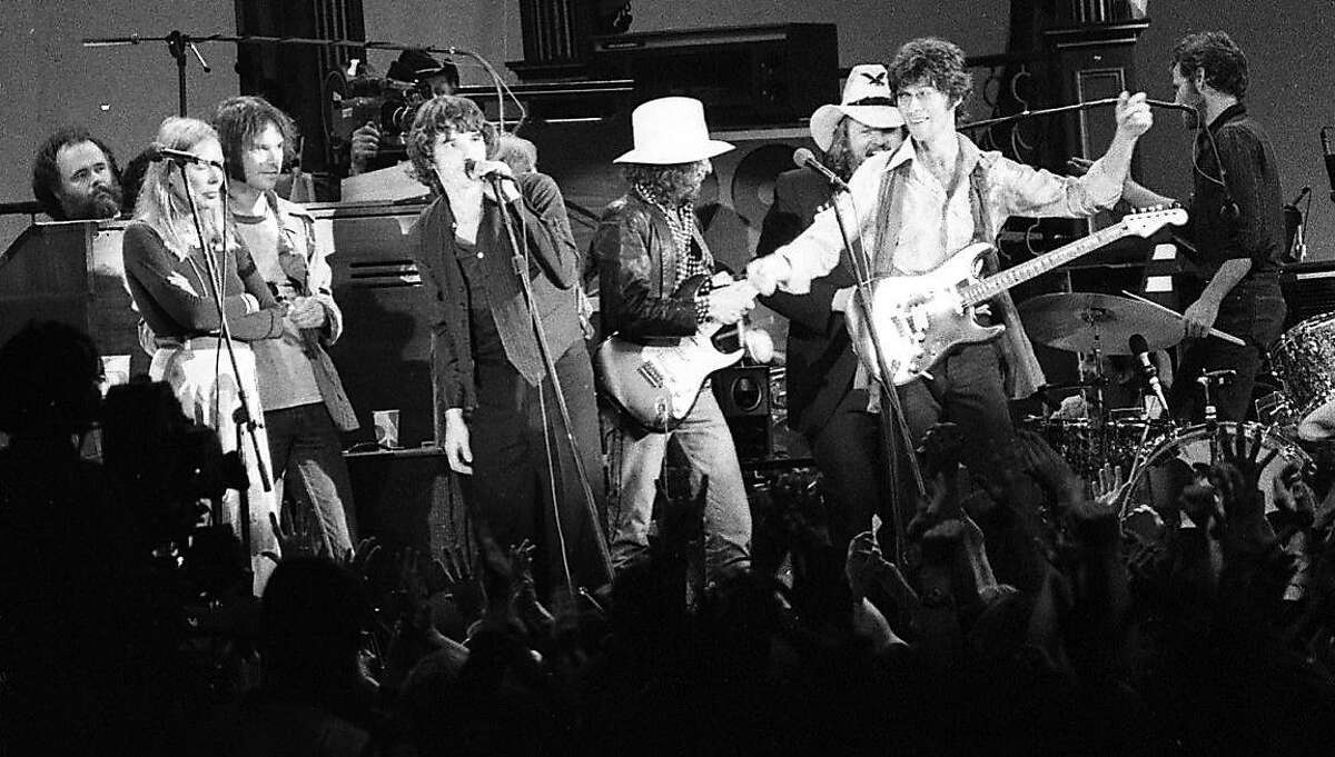 The Last Waltz concert at Winterland November 25, 1976, was filmed by Martin Scorcese The Band and many guest musicians performed, including Neil Young, Bob Dylan, Van Morrison Eric Clapton Ron Wood, Ringo Starr, Dr. John and Joni Mitchell