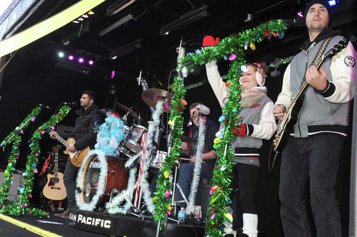 The Canadian Pacific Holiday Train of Lights makes a stop on Saturday Nov. 29, 2014 in Fort Edward, N.Y. There was a reception and Tracey Brown and the Holiday Train band will entertained at each stop. (Michael P. Farrell/Times Union)