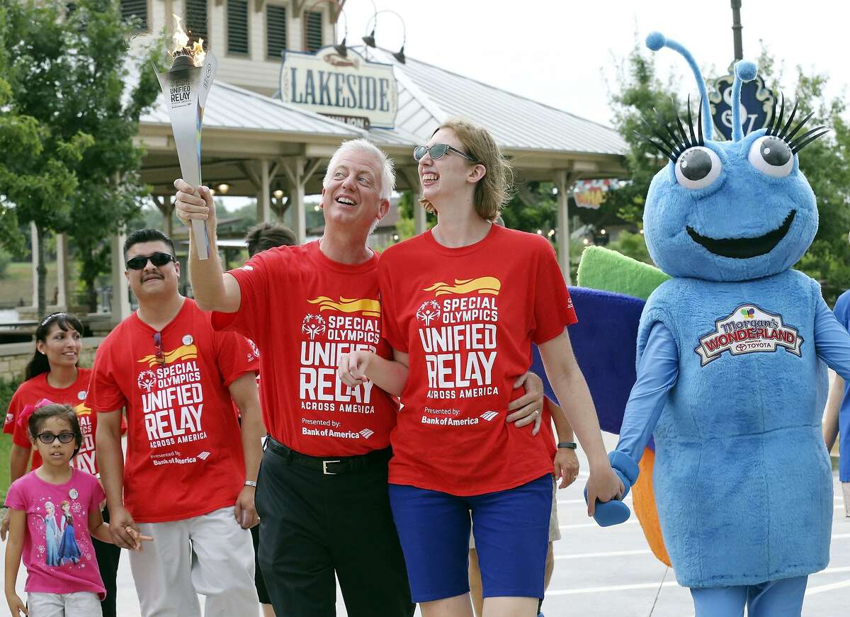 Morgan's Wonderland founder Gordon Hartman and his daughter Morgan were the carriers of the Special Olympics Flame of Hope in 2015. Now Hartman's inclusive theme park will be the site of the Special Olympics return. 